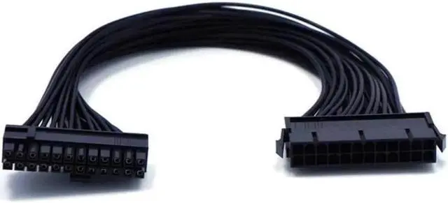 Alt view image 6 of 6 - ATX 24 Pin Motherboard Power Extension Cable 12.6 Inches / 32cm Internal PC PSU ATX 24 Pin Male to 24 Pin Female Extension Power Cable