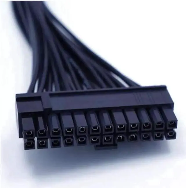 Alt view image 2 of 6 - ATX 24 Pin Motherboard Power Extension Cable 12.6 Inches / 32cm Internal PC PSU ATX 24 Pin Male to 24 Pin Female Extension Power Cable