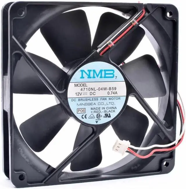 Alt view image 2 of 4 - 4710NL-04W-B59 12cm 12025 120x120x25mm 120mm fan DC12V 0.74A chassis server 3 line cooling fan