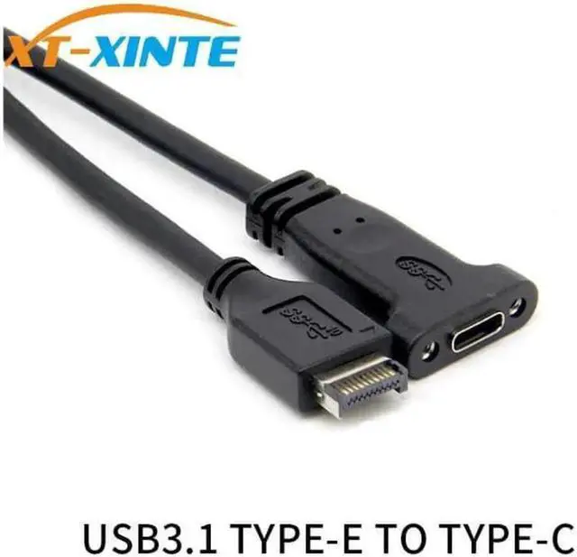 Main image of XT-XINTE Motherboard Expansion Cable USB 3.1 Front Panel Header Type E Male to Usb-C Type C Female Computer Connector 50cm