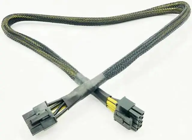 Alt view image 4 of 6 - High Quality Black Sleeved CPU 8PIN 4+4PIN Modular Power Supply Cables 8Pin to 8Pin Power Cable for OCZ ZT/Great Wall 63CM 16AWG