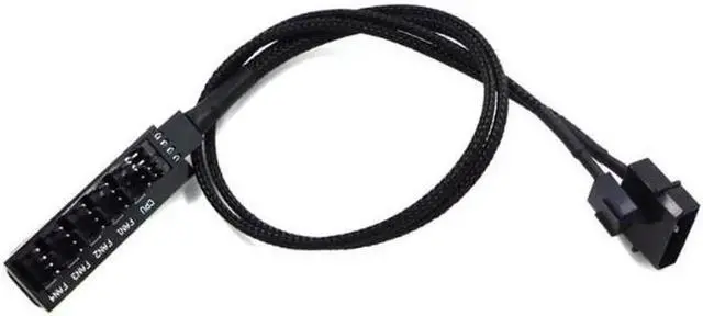 Alt view image 2 of 5 - 1 to 5 Ports 4 pin PWM Fan Hub Splitter - PWM Regulator 12V CPU Cooler / Case / Chasis Cooling Fan Power Cable Adapter Power By PSU Molex 4pin(12V ),40CM Power Cable included