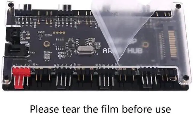 Alt view image 5 of 7 - PWM FAN+ARGB LED 2in1 Hub Wireless Controller 1 To 8 Multi Way Splitter 5V 3PIN Fan Adapter