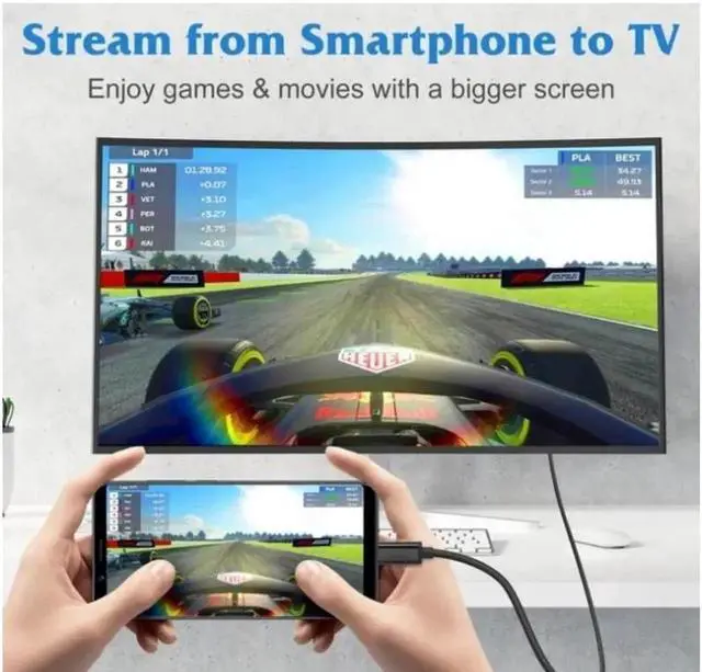 Alt view image 6 of 7 - Type-C to HDMI conversion cable high-definition adapter cable 4K 60HZ Type-C to HDMI mobile phone screen projection(1.8m)