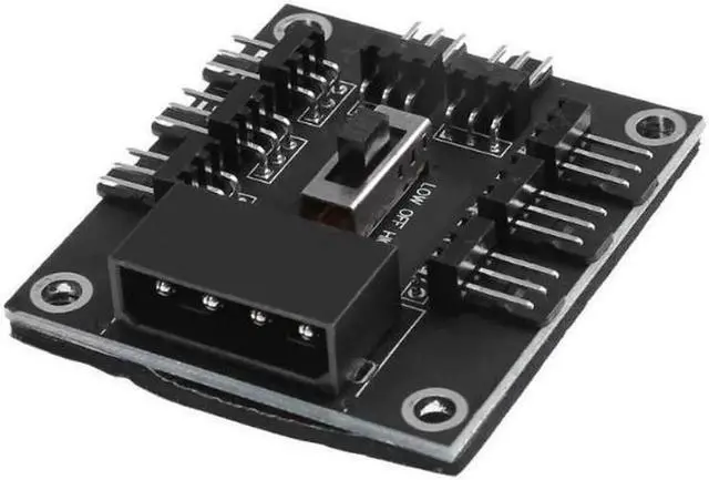 Alt view image 2 of 4 - New 4Pin to 8 Way DC 12V 3Pin Cooling Fan Splitter Power Hub Speed Controller PC Computer Power Connector Socket Adapter