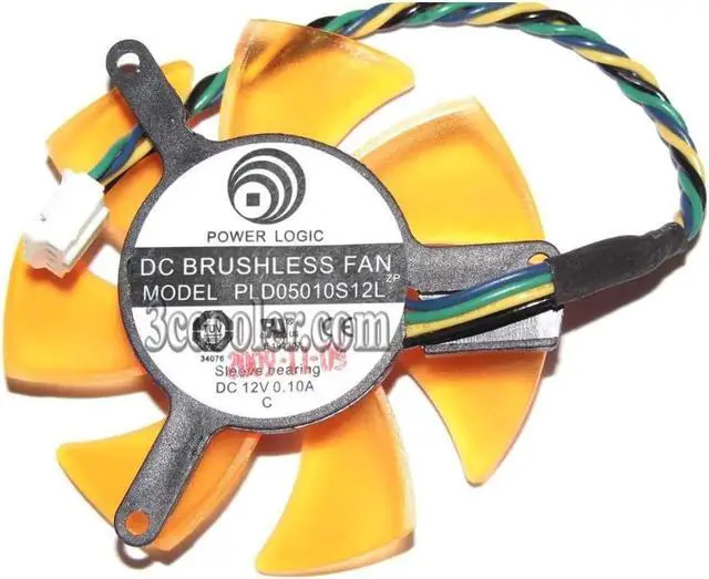 Main image of Power Logic PLD05010S12L DFB501012H 12V 0.1A 4 wires 4 pins 7 blades vga fan graphics card cooler