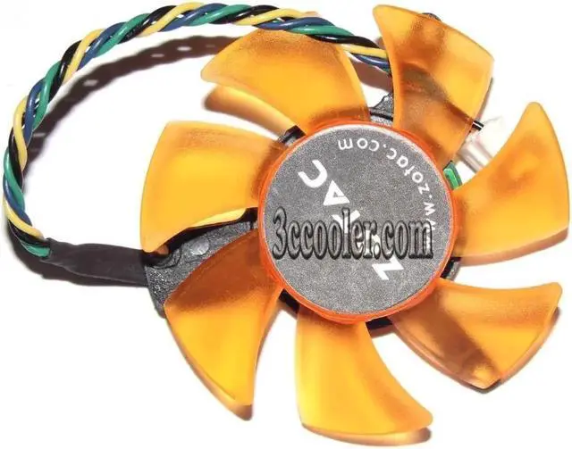 Alt view image 2 of 2 - Power Logic PLD05010S12L DFB501012H 12V 0.1A 4 wires 4 pins 7 blades vga fan graphics card cooler