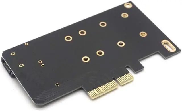 Alt view image 2 of 7 - Weastlinks Dual M.2 PCIe Adapter M2 SSD NVME M Key SATA-based B Key to PCI-e 3.0 x 4 Controller Converter Card Support 2280 2260 2242 2230