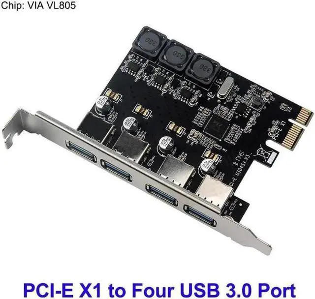 Alt view image 2 of 5 - Four Ports USB 3.0 Super Fast 5Gbps PCI-E Expansion Card PCI Express Adapter Converter Card 6A Power Supply Module For Desktop PC