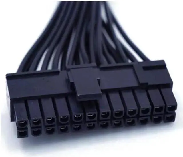 Alt view image 5 of 5 - ATX 24 Pin Motherboard Power Extension Cable 12.6 Inches / 32cm Internal PC PSU ATX 24 Pin Male to 24 Pin Female Extension Power Cable