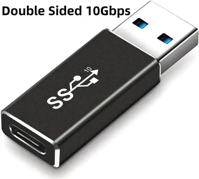 Main image of USB 3.1 GEN 2 Male to Type-C Female Adapter, Support Double Sided 10Gbps Charging & Data Transfer, USB A to USB C 3.1 Converter 2 pack