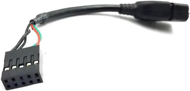 Alt view image 5 of 7 - Duttek (2-Pack) 10CM USB 2.0 Type A Female to Dupont 9 Pin Female Header Motherboard Cable Cord (AF/9Pin 0.1M)