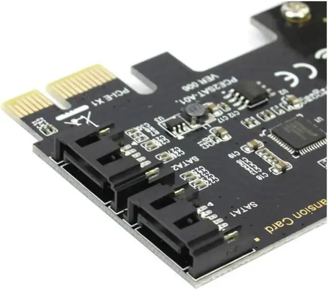 Alt view image 5 of 7 - Weastlinks PCI-E to SATA3.0 Adapter Card PCI Express X16 to SATA3.0 7Pin 2 Ports SATA III 6G Expansion Card for PC Desktop