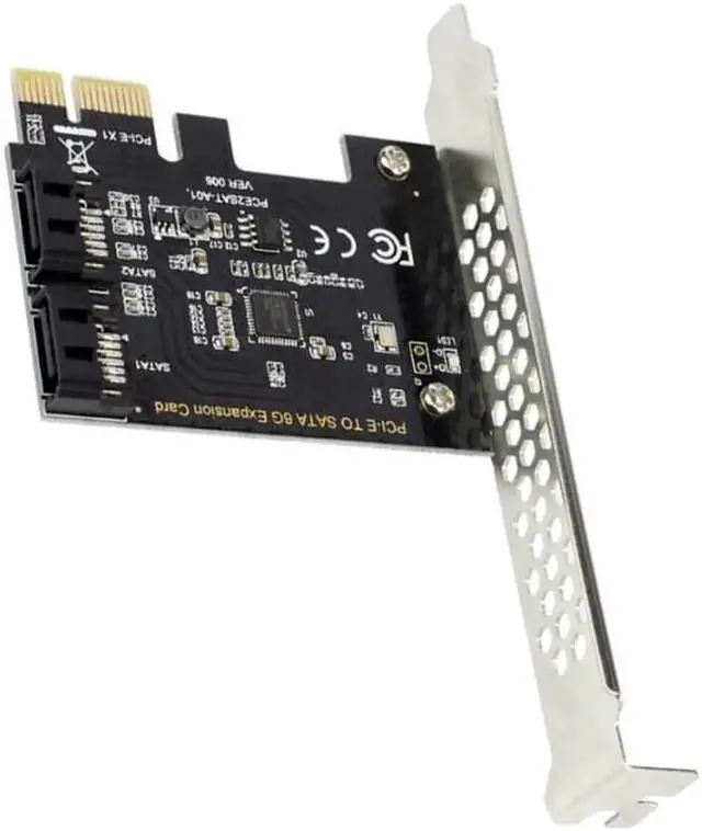 Alt view image 4 of 7 - Weastlinks PCI-E to SATA3.0 Adapter Card PCI Express X16 to SATA3.0 7Pin 2 Ports SATA III 6G Expansion Card for PC Desktop