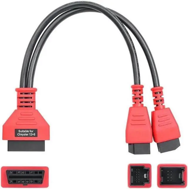 Alt view image 2 of 4 - For Chrysler OBD2 Extension Cable 12pin 8Pin to 16pin FCA Male to Female Car Diagnostic auto Tool OBD 2 Connector for Alfaobd