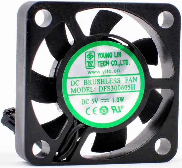 Alt view image 2 of 4 - DFS300605H 3cm 30mm fan 30x30x6mm DC5V 1.0W 2 wires 6mm thickness ultra-thin micro cooling fan for projector