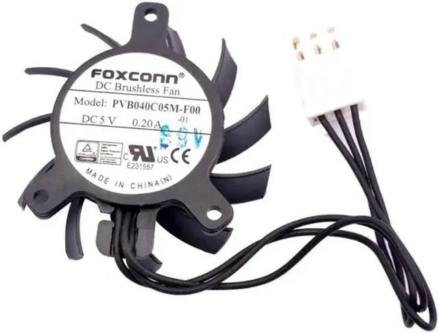 Main image of PVB040C05M-F00 diameter 40mm mounting hole pitch 23x30x30mm 5V 0.20A industrial control router graphics card cooling fan