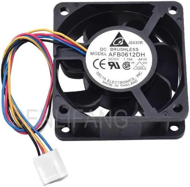 Main image of New For DELTA AFB0612DH DC12V 1.10A 60x60x25MM 6025 Four Pins Square Cooling Fan