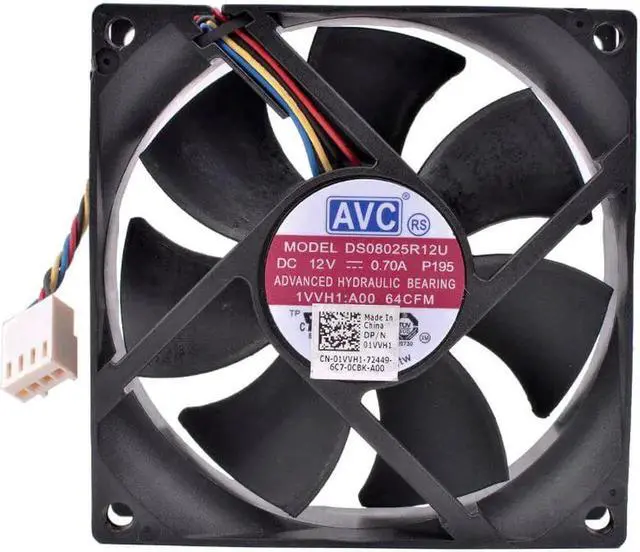 Alt view image 3 of 4 - DS08025R12U 8cm 8025 80x80x25mm DC12V 0.70A Computer CPU large air volume cooling fan
