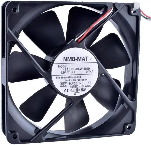 Alt view image 4 of 4 - 4710NL-04W-B59 12cm 120mm fan 12025 12V 0.74A Double ball bearing large air volume cooling