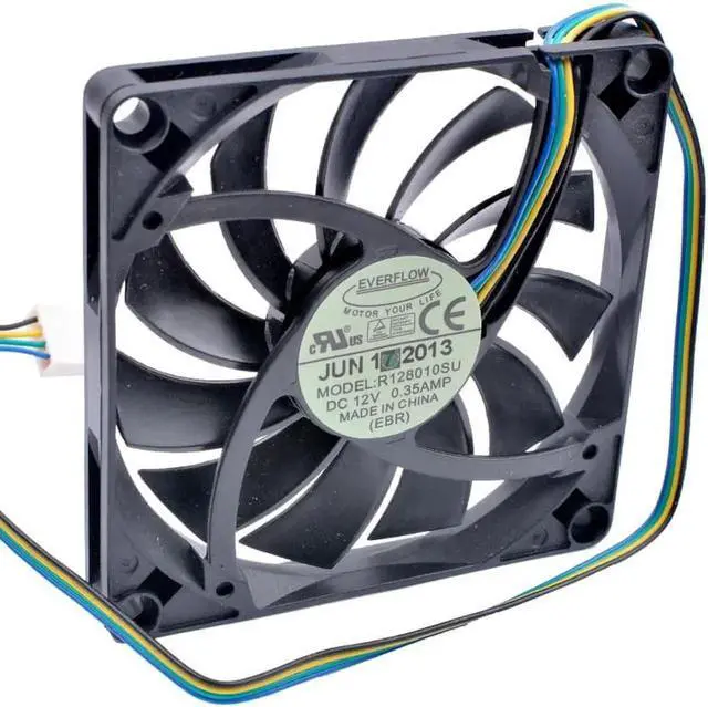 Main image of R128010SU 8cm 80x80x10mm 8010 DC12V 0.35A 4 lines pwm computer motherboard ultra-thin cpu cooling fan