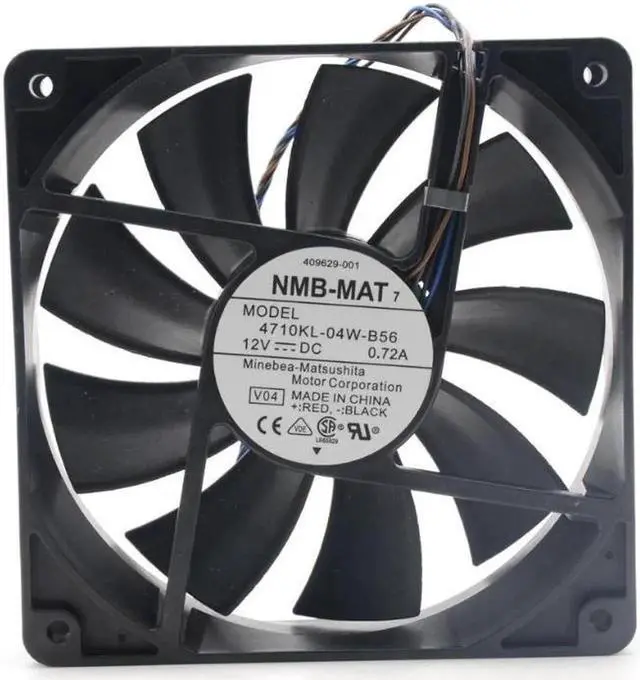 Alt view image 3 of 6 - NMB-MAT 4710KL-04W-B56 12cm 12025 120mm DC 12V 0.72A 4-wire PWM case cooling fan