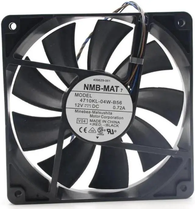 Alt view image 6 of 6 - NMB-MAT 4710KL-04W-B56 12cm 12025 120mm DC 12V 0.72A 4-wire PWM case cooling fan