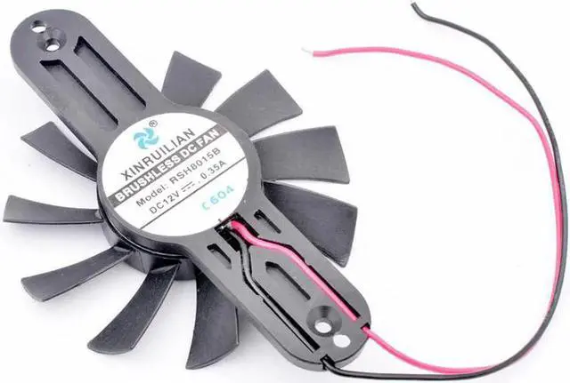 Main image of RSH8015B 12V 0.35A Fan blade diameter 75mm hole spacing 90mm 100mm Cooling fan for DIY retrofit graphics card