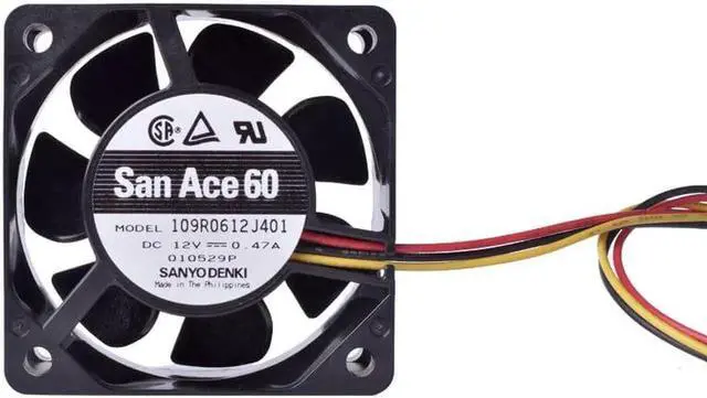 Main image of 109R0612J401 60mm fan 6025 60x60x25mm 12V 0.47A Double ball bearing large air volume cooling fan