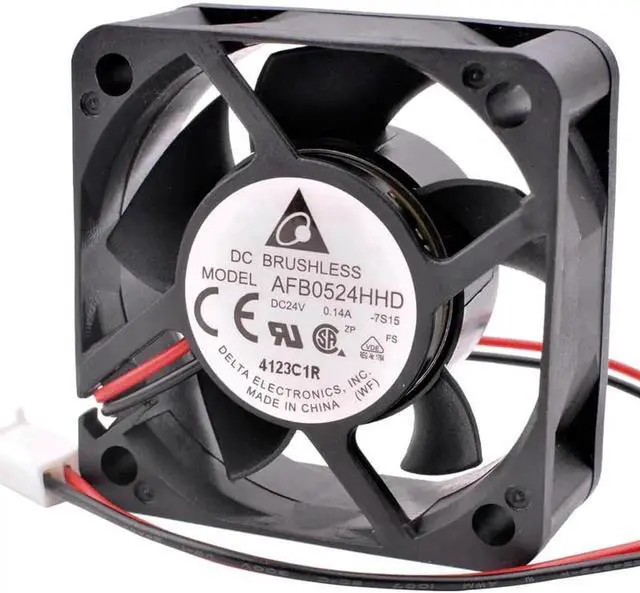 Alt view image 3 of 4 - AFB0524HHD 5cm 5020 DC24V 0.14A 2 line double ball bearing large air volume inverter cooling fan