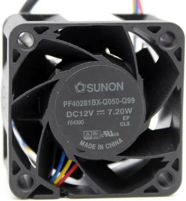 Alt view image 3 of 4 - PF40281BX-Q050-Q99 4cm 4028 12V 7.20W server power cooling fan