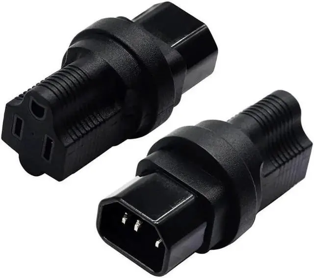 Main image of zdyCGTime 3 prong USA C14 to NEMA 5-15R Plug Power Adapter for Standard Computer Power Adapter 10A/250V (IG-320) (NEMA 5-15R to IEC 60320-C14)(2 pack)