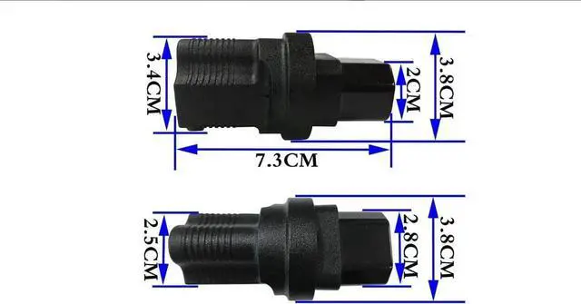 Alt view image 2 of 4 - zdyCGTime 3 prong USA C14 to NEMA 5-15R Plug Power Adapter for Standard Computer Power Adapter 10A/250V (IG-320) (NEMA 5-15R to IEC 60320-C14)(2 pack)