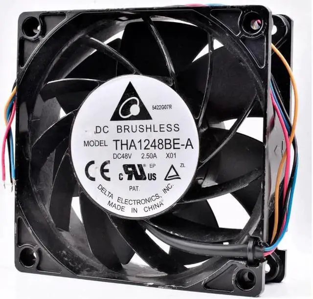 Alt view image 2 of 4 - THA1248BE-A 12038 12cm 48V 2.50A aluminum frame communication equipment high wind pressure cooling fan