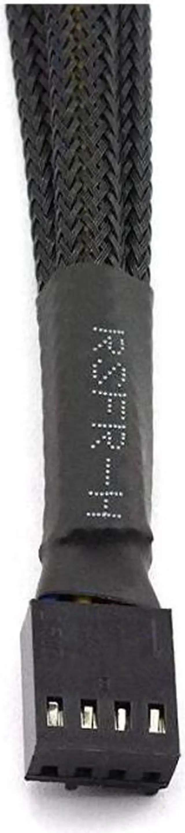 Alt view image 2 of 5 - PWM Fan Splitter Cable 4 Pin Black Sleeved Case Fan Splitter Cable 1 to 4 Converter Braided Y Splitter Computer PC Fan Extension Power Cable 105 Inches 2 Pack