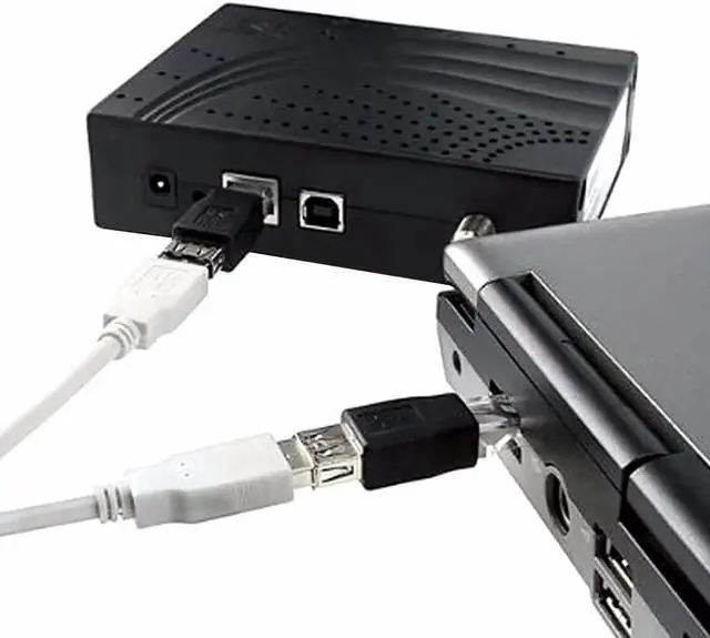 Alt view image 3 of 5 - Ethernet to USB Adapter, 2 PCS USB to Ethernet Adapter, RJ45 Ethernet Male to USB Female Converter, USB to RJ45 Adapter 10Mb/100Mbs Network Connector for Laptops Computers