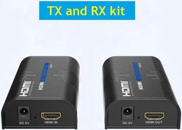 Main image of 1 TX and 1 RX kit, LKV373A V4.0 1080P HDMI Extender 394ft /120M Over Single Cat5 /Cat6 /Cat7 Ethernet Network and LAN Router/Switcher for HD STB,DVD,PS3, etc Supports TCP/IP by Ethernet
