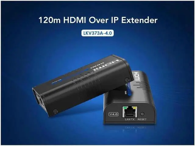 Alt view image 7 of 7 - 1 TX and 1 RX kit, LKV373A V4.0 1080P HDMI Extender 394ft /120M Over Single Cat5 /Cat6 /Cat7 Ethernet Network and LAN Router/Switcher for HD STB,DVD,PS3, etc Supports TCP/IP by Ethernet