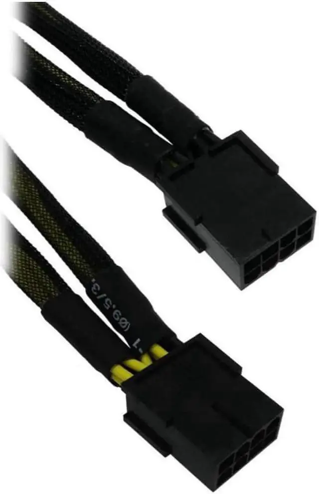Alt view image 4 of 6 - COMeap GPU VGA PCIe 8 Pin Female to Dual 2X 8 Pin (6+2) Male PCI Express Power Adapter Braided Y-Splitter Extension Cable 9-inch(23cm)