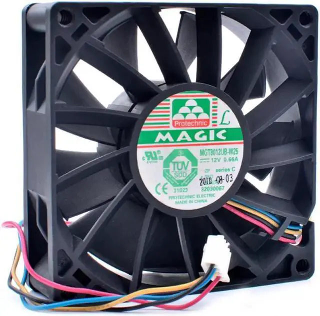 Alt view image 2 of 3 - MGT8012UB-W25 8cm 8025 80x80x25mm 12V 0.66A server chassis large air volume cooling fan