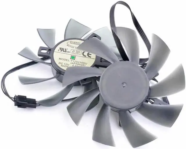 Alt view image 4 of 4 - T129215SU 12V 0.50A GTX 1050 1060 1070 RX580 graphics card cooling double fan