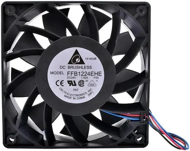 Alt view image 4 of 4 - New and FFB1224EHE 12cm 120mm 12038 24V 1.50A Double ball air volume inverter cooling fan