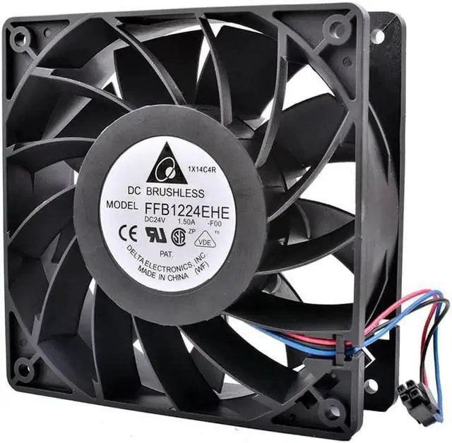 Alt view image 2 of 4 - New and FFB1224EHE 12cm 120mm 12038 24V 1.50A Double ball air volume inverter cooling fan