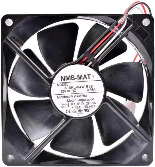 Main image of 3610KL-04W-B69 9cm 9025 9225 12V 0.56A Double ball bearing air volume server chassis cooling fan