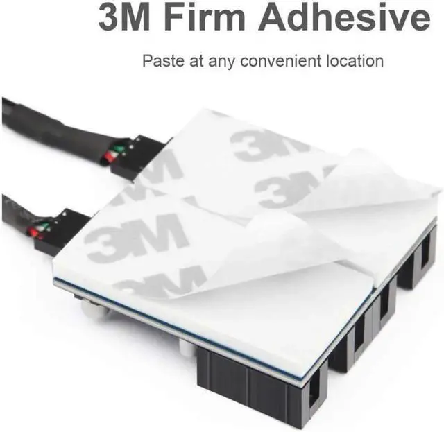 Alt view image 3 of 7 - Motherboard 9 Pin USB Header Splitter, Male 1 to 4 Female Extension Splitter Cable Desktop Card 9-Pin USB 2.0 HUB Connector Adapter Port Multiplier