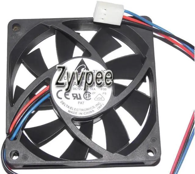 Main image of Delta 7015 70*15mm AFB0712LB 12V 0.14A 3 Wire 3 Pins 7CM case fan 70mm cooling fan
