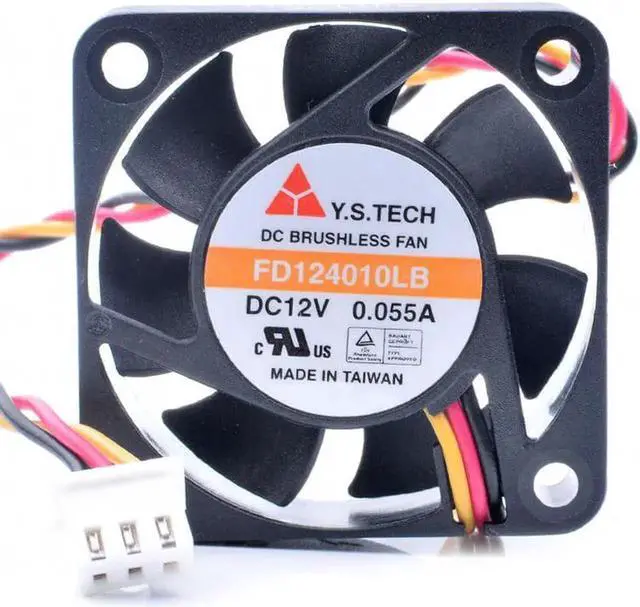 Alt view image 3 of 4 - Y.S FD124010LB 4cm 4010 12V 0.055A 3 lines 3Pin DVR switch quiet cooling fan