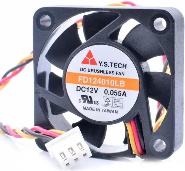 Alt view image 4 of 4 - Y.S FD124010LB 4cm 4010 12V 0.055A 3 lines 3Pin DVR switch quiet cooling fan