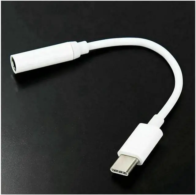 Main image of 2x USB-C Type C Adapter Port to 3.5MM Aux Audio Jack Earphone Headphone Cable