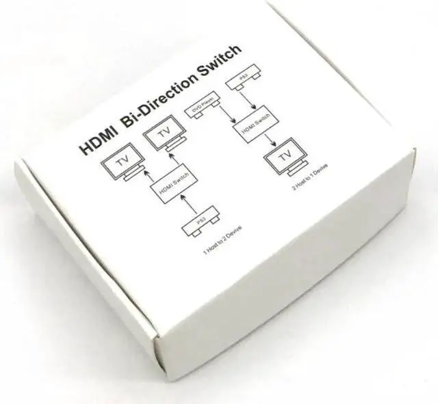 Alt view image 5 of 7 - 4K HDMI 4K 2 Ports Bi-Direction Switch, 2 x 1 / 1 x 2 Hub-HDCP Passthrough, Supports Ultra HD 4K, 3D, 1080P, 1080i, 720p, No power Source need - Black